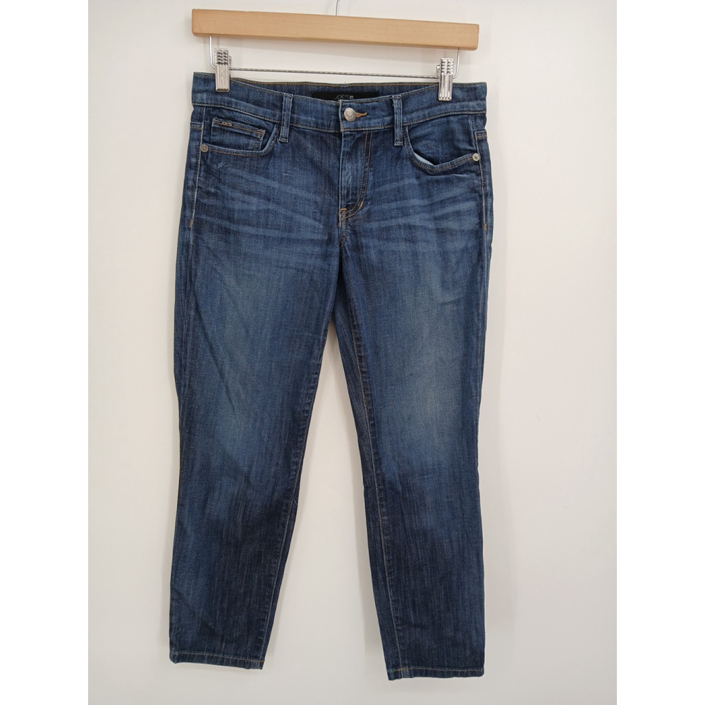 Joe's Jeans Womens Cropped Medium Blue Wash Size 26 Inseam 24" Pockets